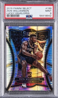 2019-20 Panini Select Lucky Envelopes #199 Zion Williamson Rookie Card (#8/8) - PSA MINT 9